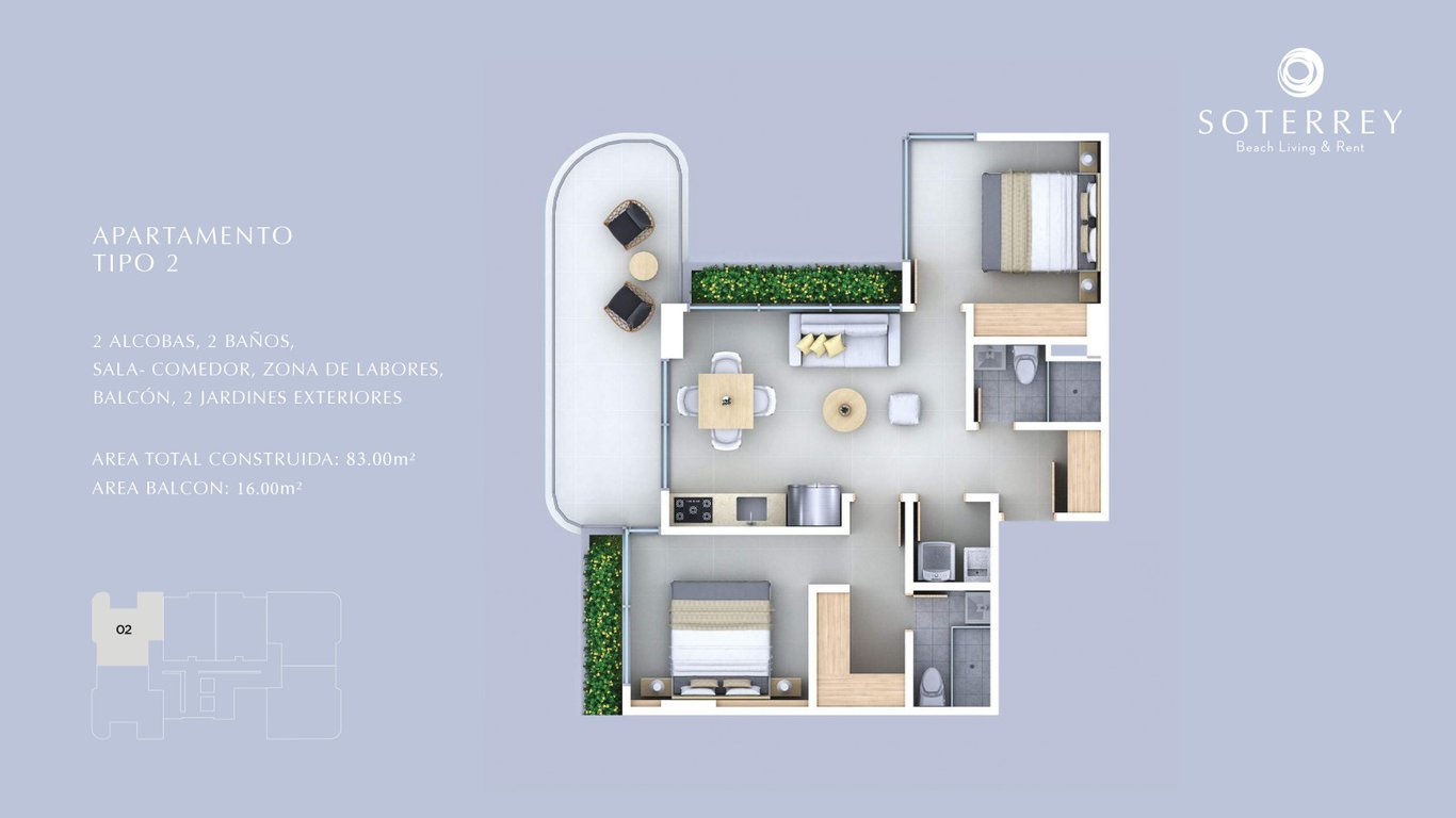 Plano modelo 2 de SOTERREY