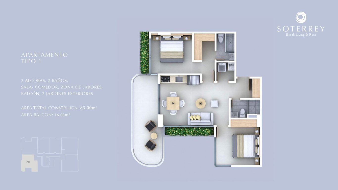 Plano modelo 1 de SOTERREY