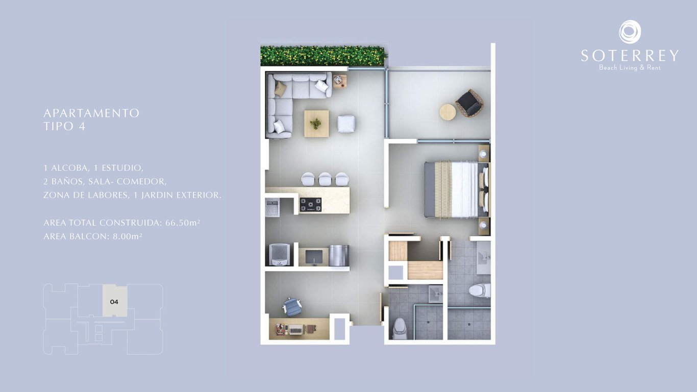 Plano modelo 4 de SOTERREY