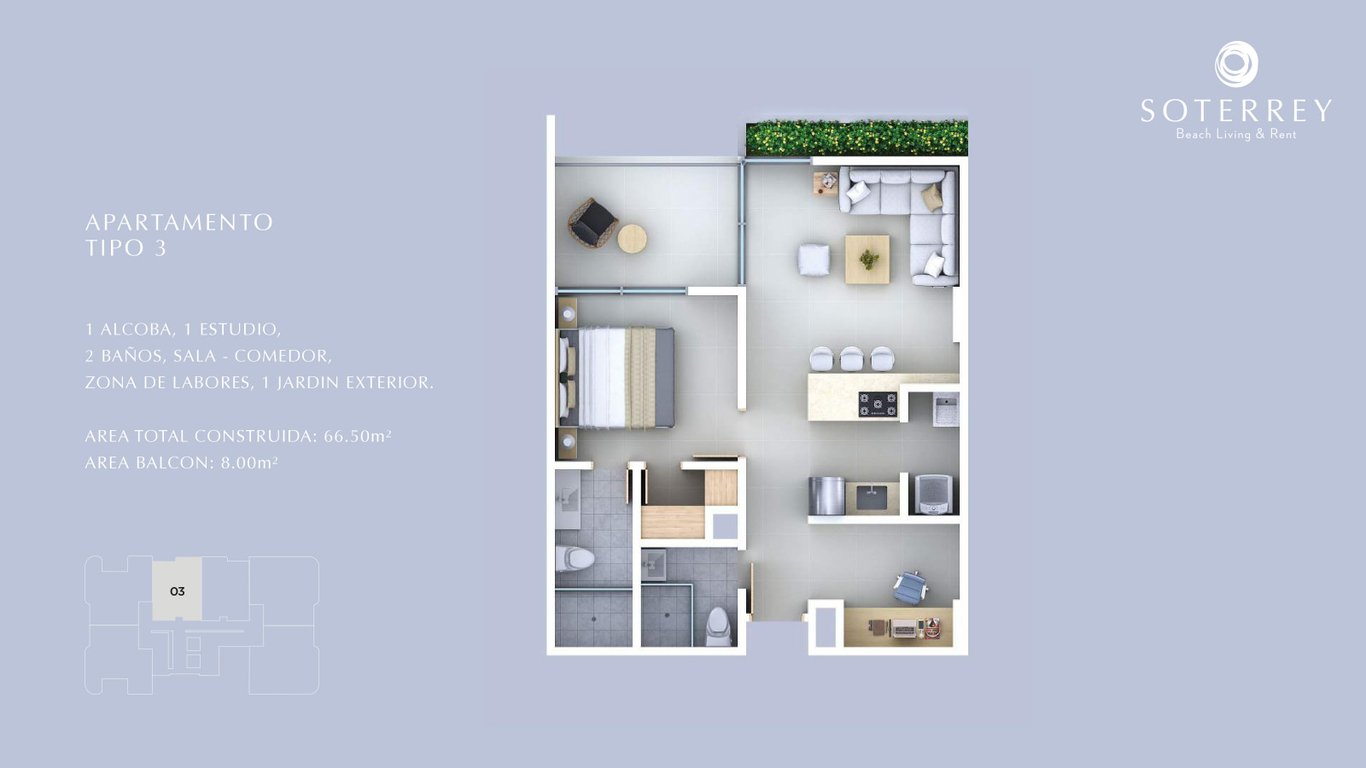 Plano modelo 3 de SOTERREY