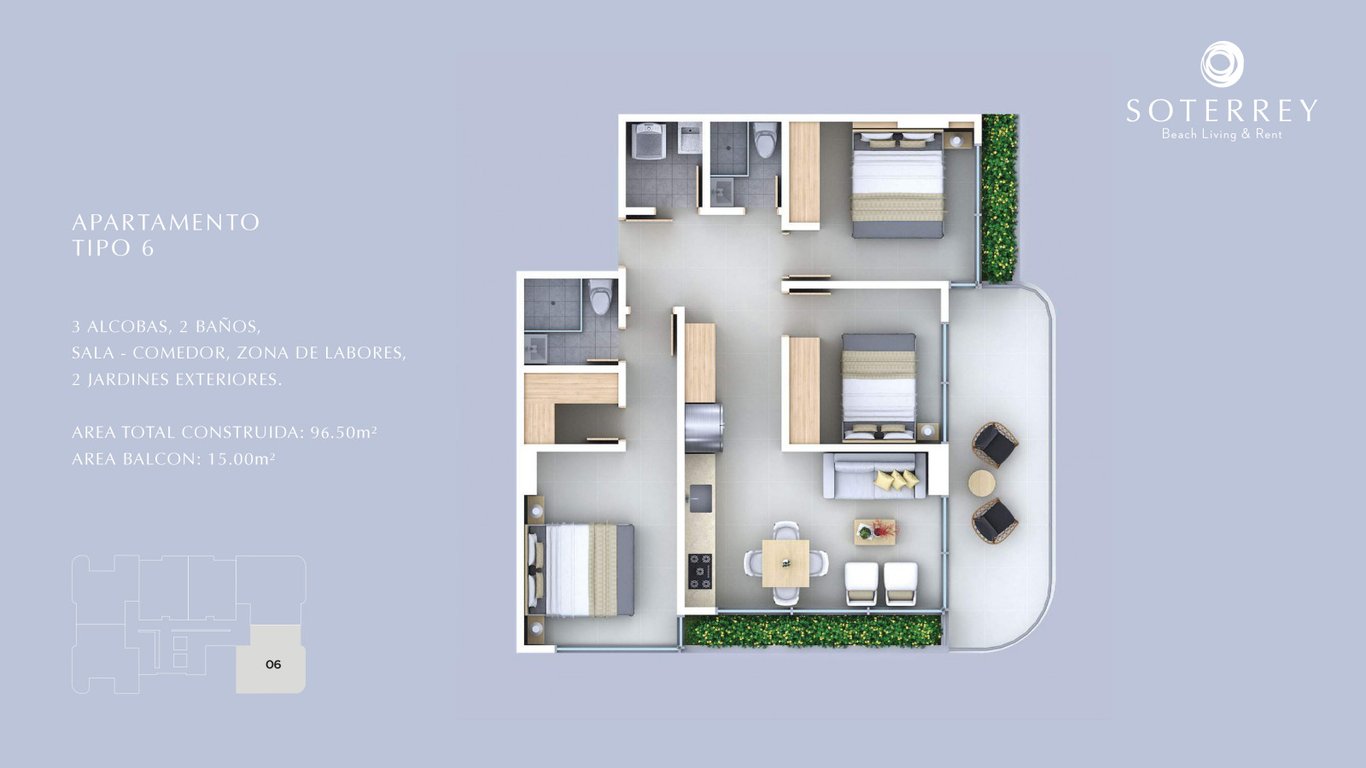 Plano modelo 6 de SOTERREY